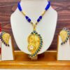 Shankho design pendant with tarsel with ear set