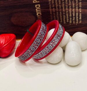 99.5 pure Silver Mota Nokshi Pat Pola pair