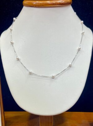 92.5 Pure Silver pearl and Chain