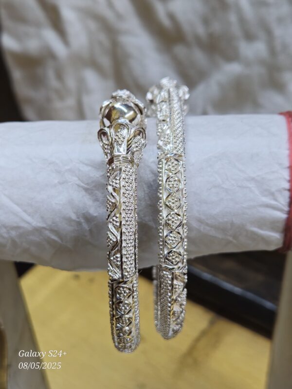 92.5 Pure Silver Glass Mukh Bala (Pair)