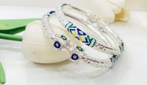 92.5 Pure Silver BoxMukh Monipuri Bala (Pair)