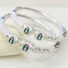92.5 Pure Silver RoundGlassMukh Monipuri Bala (Pair)