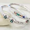 92.5 Pure Silver RoundGlassMukh Monipuri Bala (Pair)