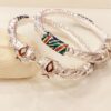 92.5 Pure Silver FloraGlassMukh Monipuri Bala (Pair)