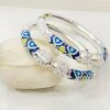 92.5 Pure Silver DiamondGlassMukh Monipuri Bala (Pair)