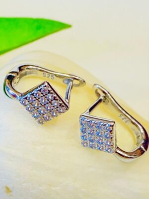 92.5 pure Silver Stony Kite Earrings
