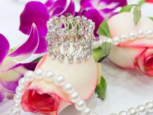 99.5 pure Silver Bangle Com Adjustable Finger Ring