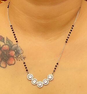 92.5 pure Silver Penta Ring Mangalsutra