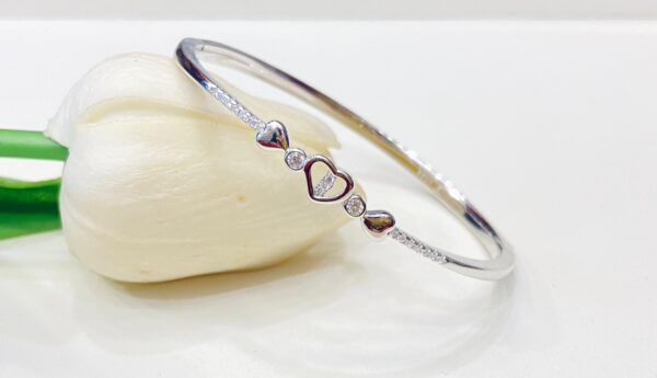 92.5 Pure Silver Love Motive Adjustable  Bracelet