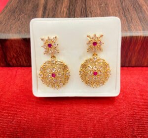 Pinki stone Ad Earrings