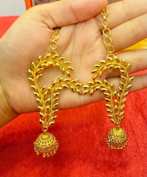 Gold Plated Pata Full Kan With jhumka