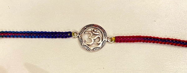 92.5 Pure Silver Om Rakhi