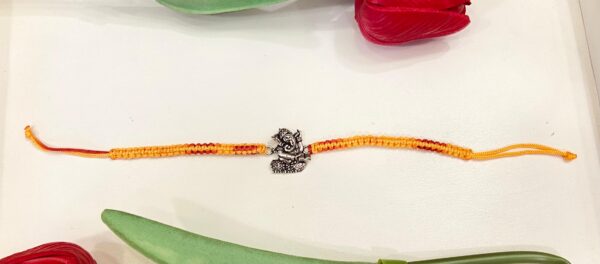 92.5 Pure Silver Ganesh Rakhi