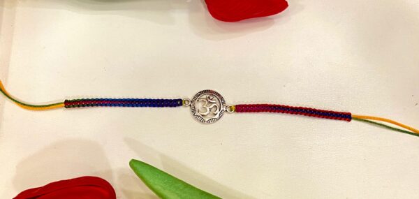 92.5 Pure Silver Om Rakhi