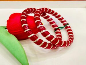 99.5 pure silver pech Pola Red (pair)