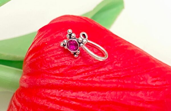 92.5 Hallmark Silver PinkKite NosePin