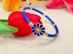 Blue Ellora pure silver minekari blue noya (single)