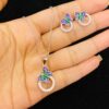 92.5 Pure Silver ButterFlyOnRings Pendant With Tops with chain