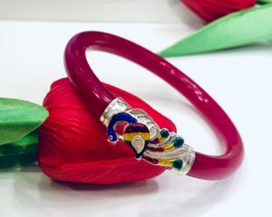 99.5 pure silver Peacock Minekari Bracelet pola (single)