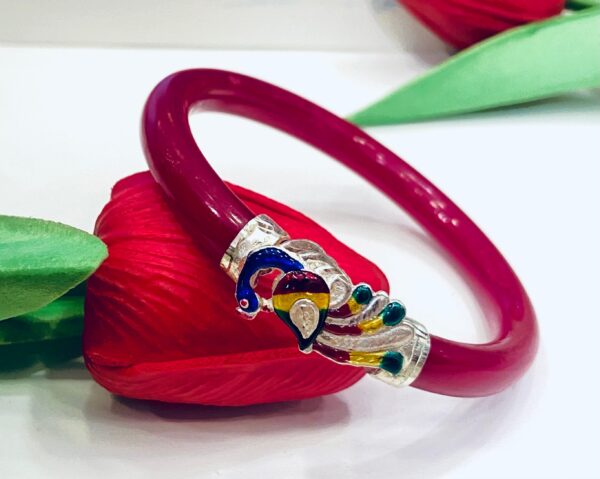 99.5 pure silver Peacock Minekari Bracelet pola (single)
