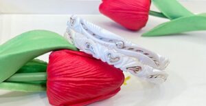 99.5 pure Silver Love Pat sankha (pair)