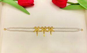 Multi Butterfly with pearl belt choker (without Tops)