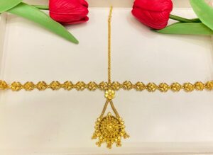 Ova Flower Pendant Design Tayra Tikli ( Mathapatti )
