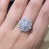 92.5 Silver Sunflora finger ring (size 14)