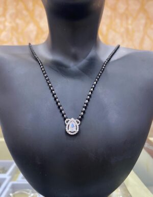 92.5 pure Silver Drop Mangalsutra