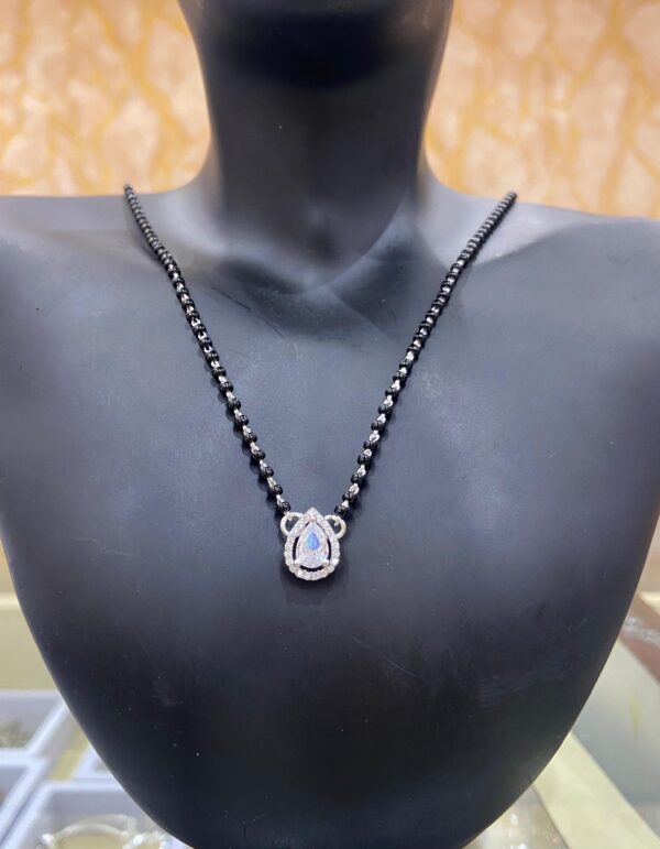 92.5 pure Silver Drop Mangalsutra