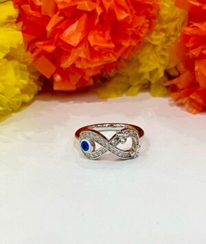 92.5 Silver InfinityEye finger ring (size )