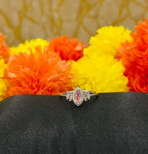 92.5 Silver PinkEye finger ring (size )