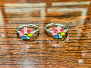 99.5 pure MultiColor toe ring (pair)
