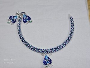 92.5 pure Silver minekari Hearty manipuri hasuli cum necklace