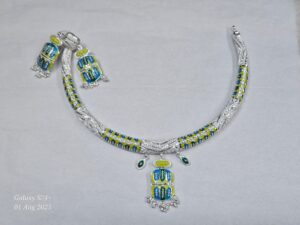 92.5 pure Silver minekari Squad manipuri hasuli cum necklace