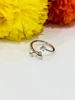 92.5 Silver FishyStone adjustable finger ring
