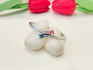 Stylish Sleek Design With AD Stone Bangles