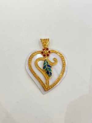 Heart Shape Shell Pendant (Without Earrings)