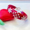 99.5 Pure Silver Floral Square Shape Bracelet Pola (Single)