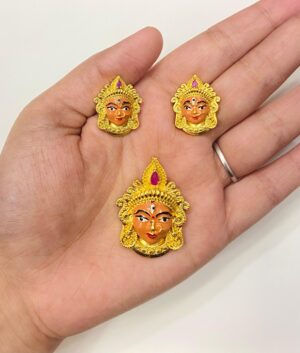 Maa Durga Pendant and Ear Set