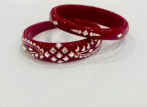 99.5 Pure Silver Kalamkari Petallic Mota Pola (Pair)
