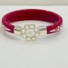 99.5 Pure Silver Floral Bracelet Pola (Single) Size-28