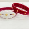 Original Shankha Mouth Floral Golden Dot Bracelet Pola (Single)