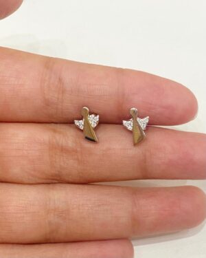 92.5 Pure Silver Flying Bird Earrings