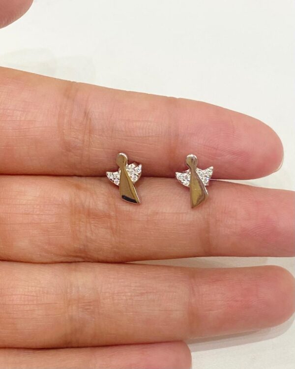 92.5 Pure Silver Flying Bird Earrings