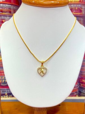 Heart Shape 'A' Pendant (Without Chain)