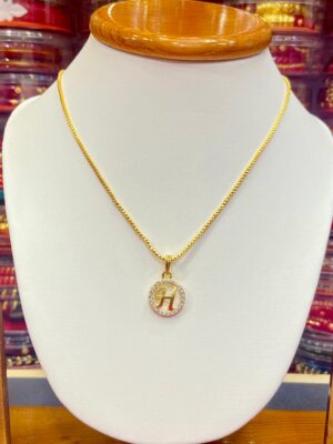 Heart Shape 'H' Pendant (Without Chain)
