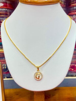 Heart Shape 'G' Pendant (Without Chain)