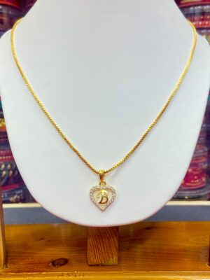 Heart Shape 'B' Pendant (Without Chain)