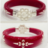 99.5 Pure Silver Small Flower Bracelet Pola (Single) Size-27